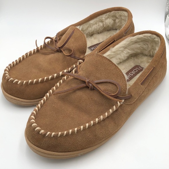 Florsheim Other - FLORSHEIM BEIGE & BROWN FAUX FUR LOAFERS/MOCCASINS